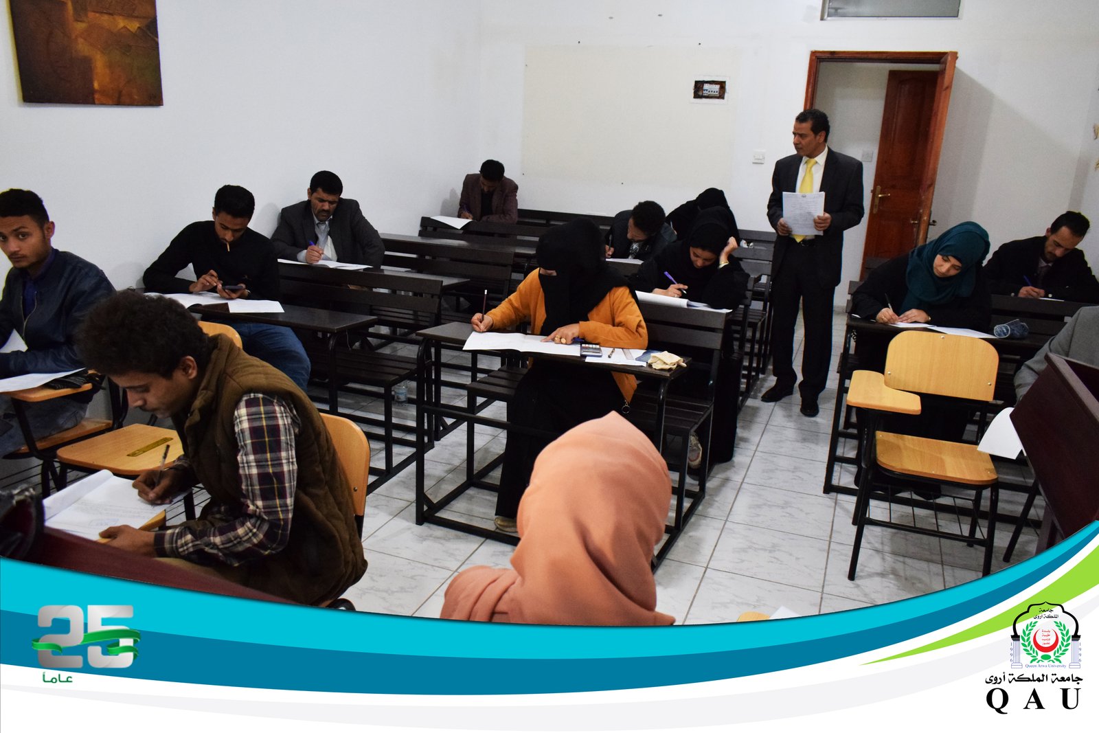 بدء عملية الإمتحانات لنهاية الفصل الدراسي الأول للعام الجامعي 2021 - 2020
